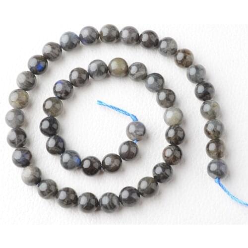 1pcs Wholesale A Natural Genuine Blue Labradorite Round Loose Stone Beads 3-18mm Fit Jewelry DIY Necklaces or Bracelets 15"