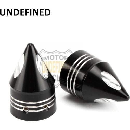 Motorbike Accessories Black Aluminum Cut Front Axle Cap Nut Cover For Harley Sportster FLHT FXDX FXDL 883 1200 XL UNDEFINED