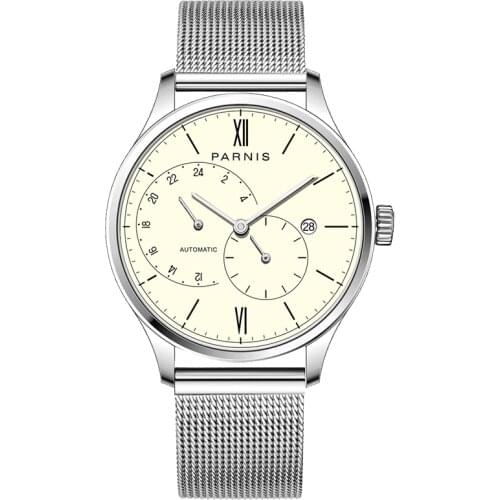 Parnis Pilot IV Seriers Mens 50m Waterproof Multifunctuon Automatic Mechanical Watch Wristwatch