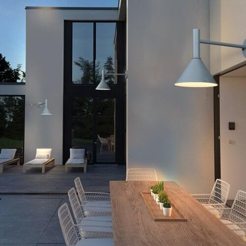Long pole Nordic wall lamp modern simple outdoor waterproof courtyard lamp outdoor lighting lamp