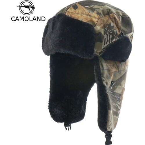 2018 New Men Bomber Hats Winter Trooper Trapper Hat Ushanka Russian Hat with Faux Fur Outdoor Sports Skiing Warm Ear Flaps Hat