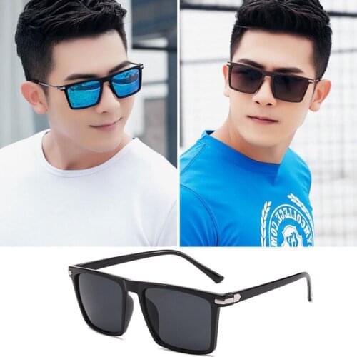 New trend sunglasses men square reflective mercury sunglasses classic retro fashion street photography beach glasses women