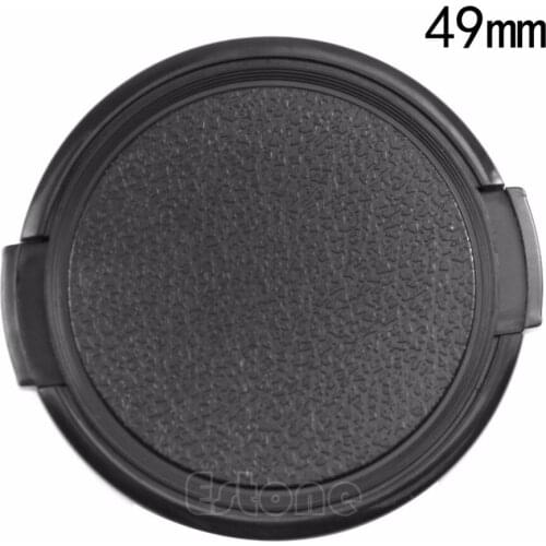 OOTDTY 49mm Snap on Front Lens Cap for Nikon Canon Pentax Sony SLR DSLR camera DC Black