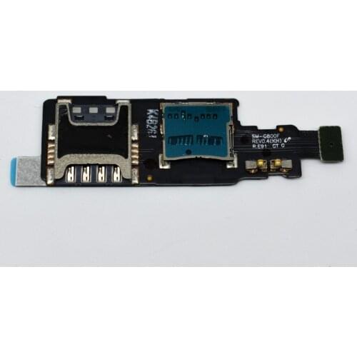 Original SIM Card Holder Reader Flex Cable For Samsung S5 mini G800F