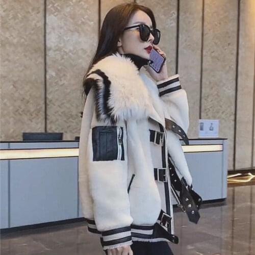 Women 2021 Autumn Winter Fashion Faux Fur Coat Female Elegant Lapel Thick Warm Outwear Ladies Fake Fur Casual Outerwear C404