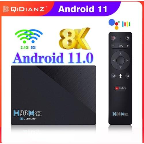 H96 Max RK3566 Smart TV Box Android 11 2.4G 5G Dual WiFi Media Player Support 3D 8K H.265/BT 4.0/USB 3.0 Set Top Box