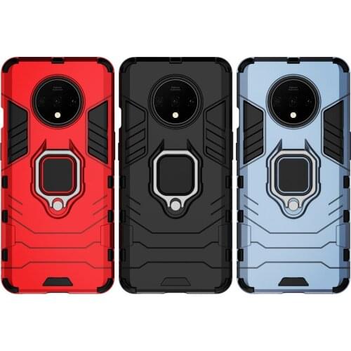 Shockproof Armor Case For Oneplus 7T Ring Stand Back Phone Cover for One plus 7T 1+7T Oneplus7T 1+ 7T Coque Fundas