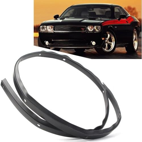 Rubber Car Front Fascia Bumper Hood Seal & Rivets For 2008-2019 Dodge Challenger 68051392AB 68051392AA
