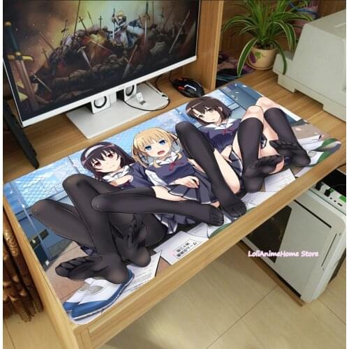 Saekano: How to Raise a Boring Girlfriend Erir Katou Megumi Anime Mouse Pad Laptop PC Mice Mat Keyboard Mat Anti-Slip Playmat