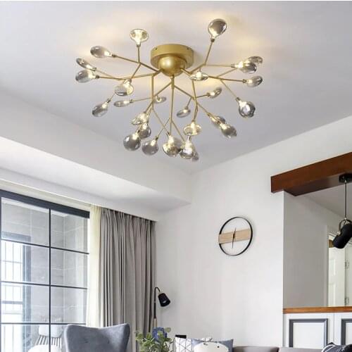 Modern firefly ceiling lights for Living Kitchen gold home decorations Low ceiling lamp flush mount ceiling light luxury lamp