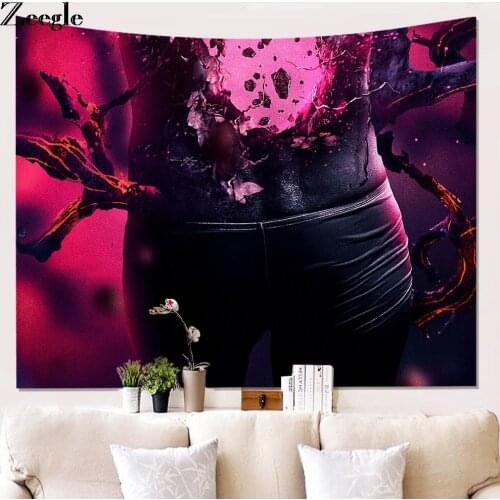 Zeegle Wall Hanging Tapestry Bedspread Yoga Blanket Creative Tapestry Beach Towel Picnic Blanket Bed Account Home Art Tapestry