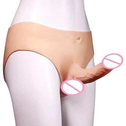 Liquid Silicone Penis Pants Strapon Anal Dildo Soft Realistic Dick Cock Underwear Sex Shop For Woman Man Lesbian Masturbator