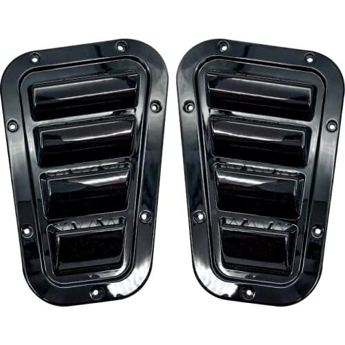 1 Pair Car Front Bonnet Vents Hood side trim cover steel air flow intake scoop vent snow cover for Land Rover Defender
