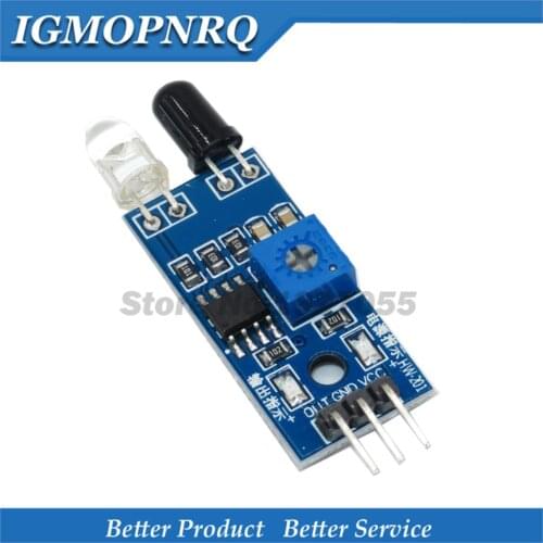 5pcs Infrared barrier Module car obstacle avoidance obstacle sensors Black Line Identify adjustable distance