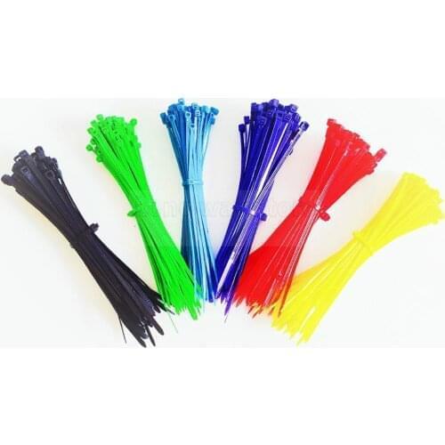 1000pcs Cable Ties 10 Colors 2.5mmx100mm 2.5mm*100mm Self-Lock Nylon Wire Cable Zip Ties White Black Organiser Fasten Cable