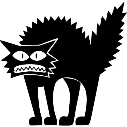 13.8*13.4CM Halloween Thriller Cat Funny Animal Vinyl Decal Car Sticker Motorcycle Accessories C4-0420