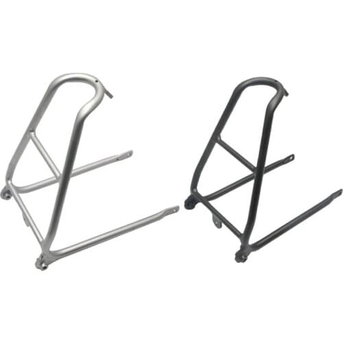 2x Aluminium Q Type Rear Rack for Brompton Bicycle 148G-Black & Silver