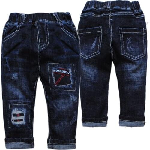 4100 baby boys jeans pants kids baby jeans soft denim pants spring autumn trousers fashion navy navy blue nice new
