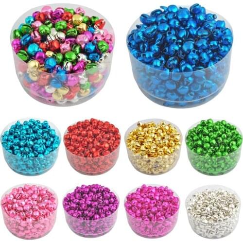50Pcs Jingle Bells Aluminum Loose Beads Small For Festival Party Decoration/Christmas Tree Decoration/DIY Crafts Accessories