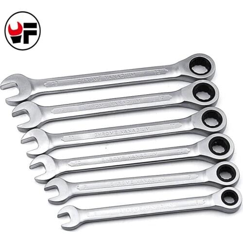 6PCS Size 8,9,10,11,12,13mm Ratchet Handle Wrench Keys Gear Ratchet Hand Tools D6111