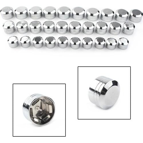9mm 11.5mm 13mm Chrome Black 10Pcs Inner Schrauben Motorcycle Bolts Topper Cap Cover Universal For Harley Davidson Model