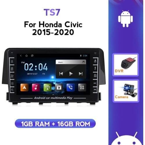 WIFI USB Car radio stereo 2 din gps navigation For Honda Civic 2016 2017 2018 2019 support DVR Rear camera DAB