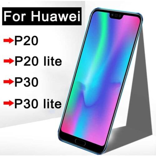 Tempered Glass phone Case For huawei p20 p30 lite cover protective accessories on p 20 30 p20lite p30lite light coque full cover