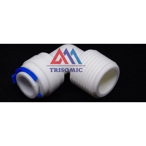 Elbow 3/8" OD Tube Quick Pushfit -1/2" Male Fitting Connection Aquarium RO Water Filter Reverse Osmosis System