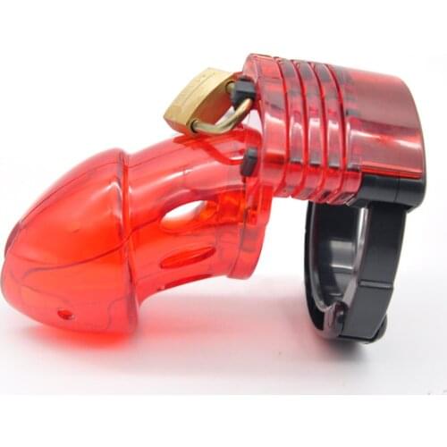 Penis Cage CB6000 Plastic Chastity Cage Four Ring Penis Belt G-spot Stimulator Adult Sex Toys for Men