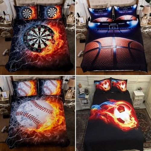 Kung Fu Basketball Pattern Bedding Set 2/3Pcs Comforter Cover with Pillowcase US/AU/UK 11 Size(no Filling)