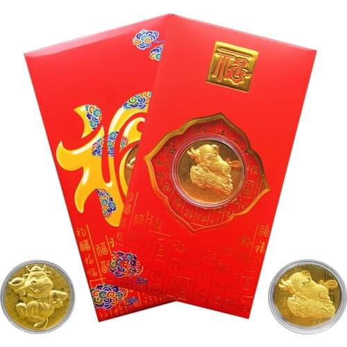 Red Envelopes For The Year Of The OX Cartoon New Year Universal Cash Gift Bag 2021 OX Lucky Chinese Red Envelopes