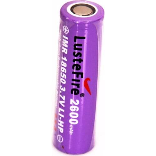 Lustefire 2600mah IMP 18650 3.7V LI-HP 35A Rechargeable Battery Protector Battery