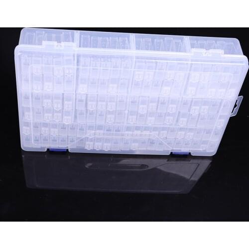 New 124 Grid 5D Diamond Painting Accessories Storge Box Diamond Embroidery Tools Beads Medicine Nail art Container Multipurpose