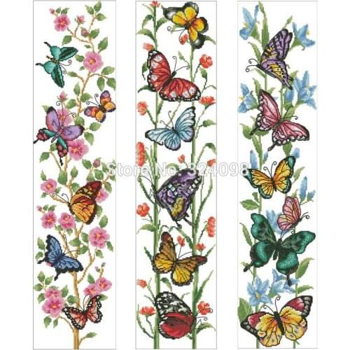 Butterfly and flower patterns Counted Cross Stitch 11CT 14CT 18CT DIY Chinese Cross Stitch Kits Embroidery Needlework Sets