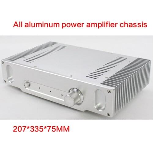 207*335*75MM All-aluminum Power Amplifier Chassis DIY WA55 Audio Case Power Shell Amplifier Box Multi-purpose with Radiator