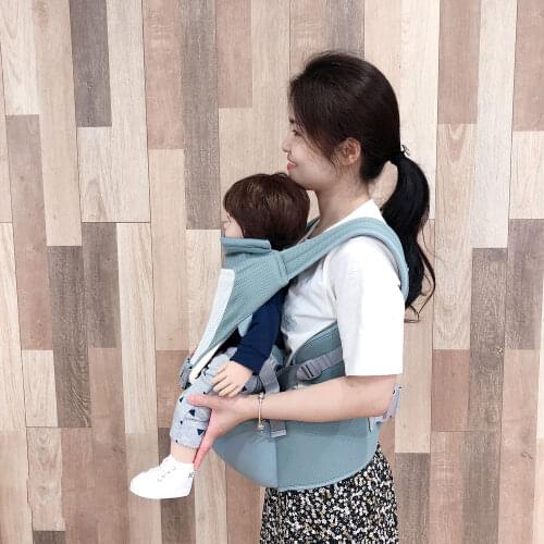 Brightbebe factory directly best organic cotton new bore kids infant backpack hip seat sling front facing wrap baby carrier