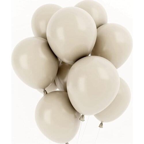 White Sand Balloons 12 Inch 100 Pcs Baby Shower Party Balloons Happy Birthday Decoration Balloons