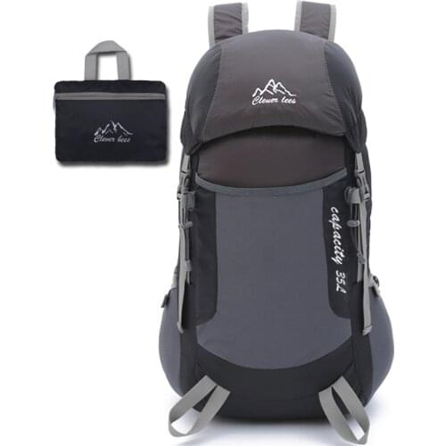 BOWTAC Foldable Travel Bag Waterproof Lightweight Camping Backpack Women Large Capacity Hiking and Mountaineering Backpack Men