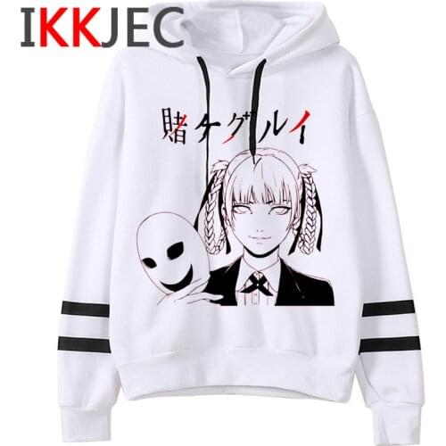 Anime Kakegurui Harajuku Funny Cartoon Graphic Hip Hop Hoodies Men Oversized Unisex Cool Manga Sweatshirt Streetwear Hoody Male