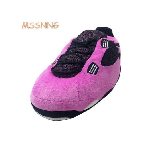 Unisex Big Size 36-45 Snug Sneakers Women House Floor Slippers Women/Men Winter Warm Home Slippers Ladies Slides One Size Shoes