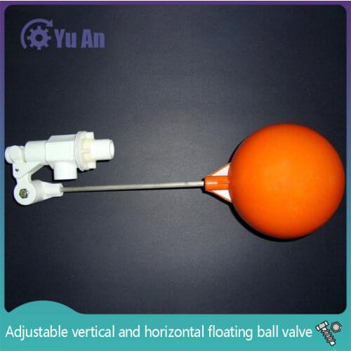 Vertical and Horizontal Dual Float Valve Cold and Hot Water Tank Floating Ball Valve Stem Flow Control Cistern 1 Pcs