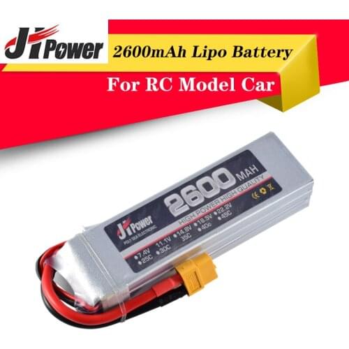 High Quality JHPower Rechargeable Battery 11.1V 2600mAh Lipo Battery with XT60 Plug 3S 35C for RC Model Car Helicopter