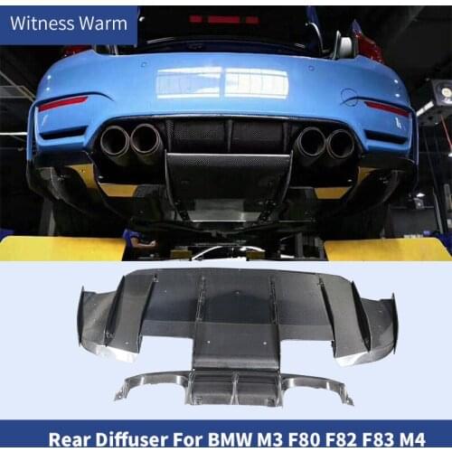 Carbon fiber F80 M3 F82 M4 rear diffuser fit for F80 M3 F82 M4 Back Bumper Spoiler Diffuser car body kit 14-UP