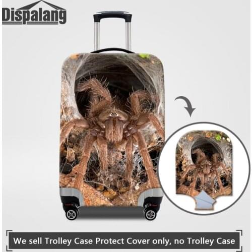 Dispalang Animal Luggage Protective Cover Spider Print Suitcase Cover for 18-30 inch Trolley Case Elastic Luggage Dust Cover