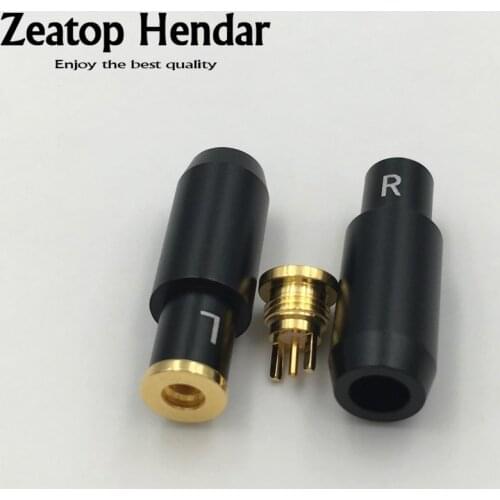 1Pair MMCX Female Socket Gold Plated Earphone Pin Plug Solder Jack Long Shell for Shure ED5 SE535 Straight Shape DIY Connector