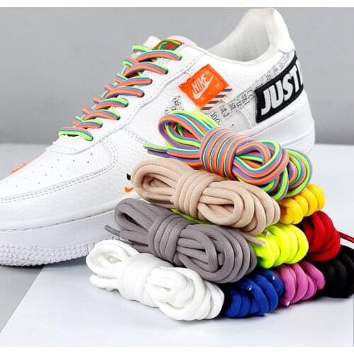 1 Pair of High-Quality Strong Round laces Rainbow solid classic Martin boots Laces casual sneakers Laces sneakers laces Strings