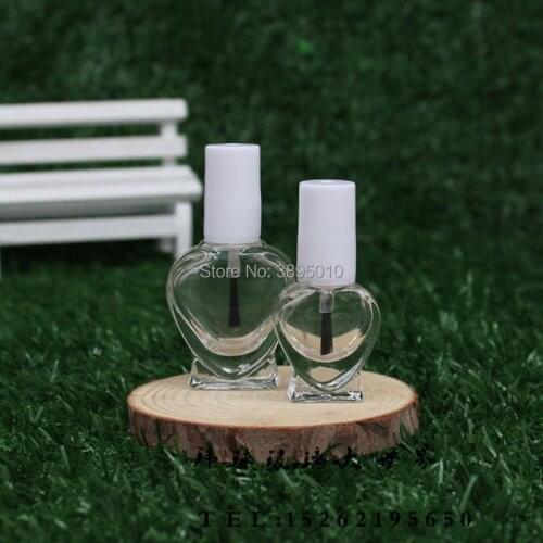 5ml 10ml Nail Polish Bottle with Brush Refillable Empty Cosmetic Containor Transparent Glass bottle F852