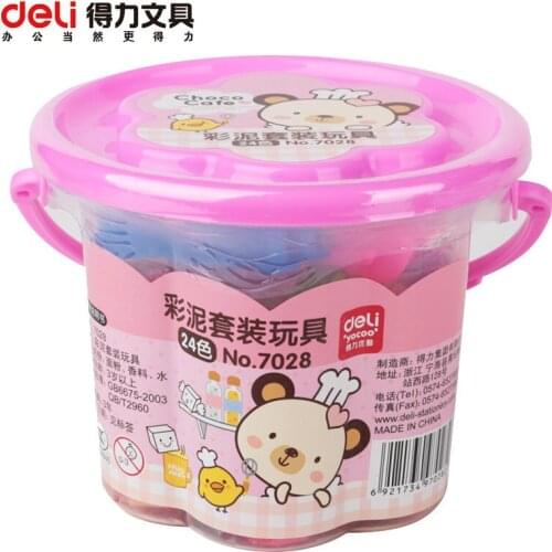 7028 Art Supplies ramen king plaster containing mold 24 color barrel students handmade clay