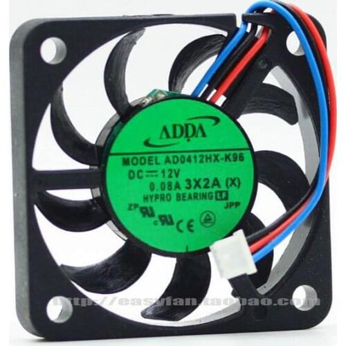 ADDA AD0412HX-K96 4006 4CM 12V 0.08A 40*40*6mm 3 line thin mute cooling fan
