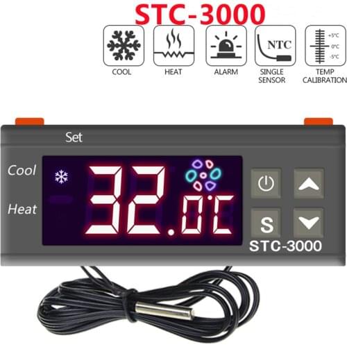 Free Shiping STC-3000 Digital Thermostat Temperature Controller Thermometer Sensor Hygrometer 12V 24V 220V